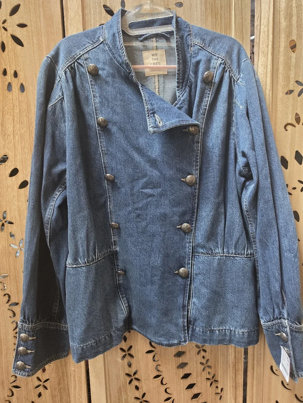 NWT Free People Imogene Denim Officers Jacket - Picture 3 of 12